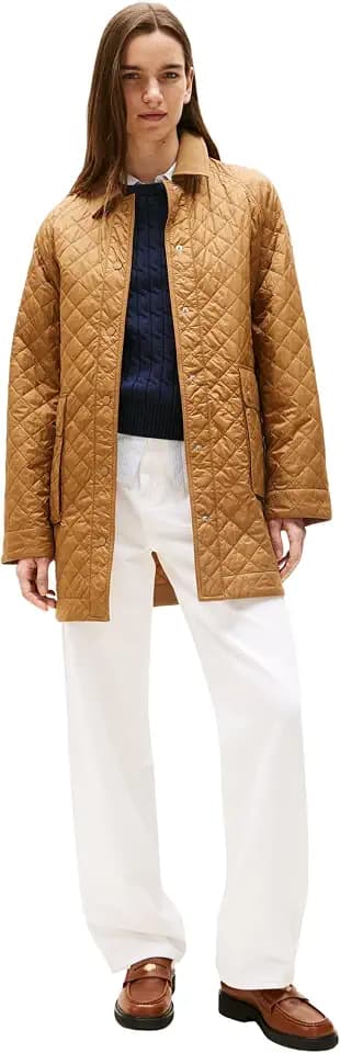 Tommy Hilfiger Damen Steppjacke Padded Nylon Quilted Lang