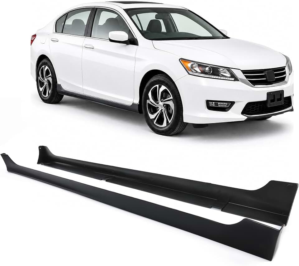 ALMULOO Pair Side Skirt Compatible with 2013-2017 Honda Accord 4 Door Sedan