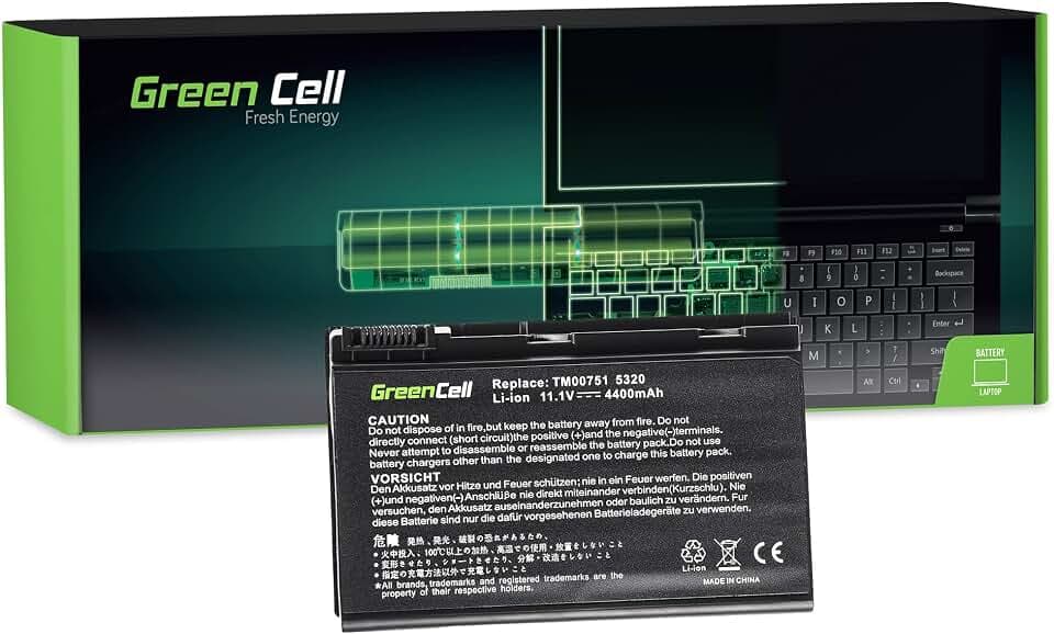 Green Cell Laptop Akku GRAPE32 TM00741 für Acer Extensa 5210 5220 5230 5230E 5420 5420G 5430 5610 5620 5620G 5620Z 5620ZG 5630 5630EZ 5630G 5630Z 5630ZG 7120 7220 7420 7620 TravelMate 5520 5710 5720