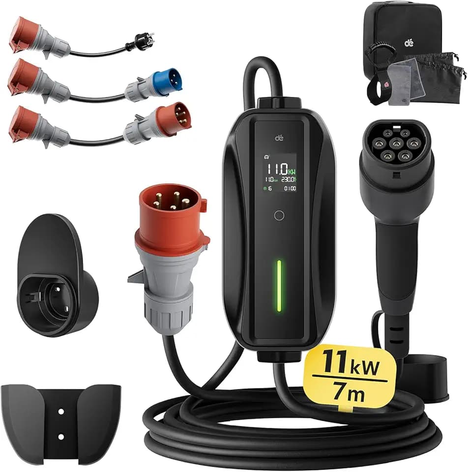 dé Mobile Wallbox 11kW [3-phasig,7m,6-16A] Reise Adapter Set