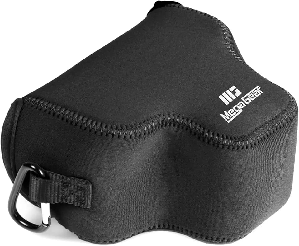 Mega Gear Neoprene Camera Case for Canon EOS R100 (18-45mm)- Stylish and Protective Digital Photography Bag - Black