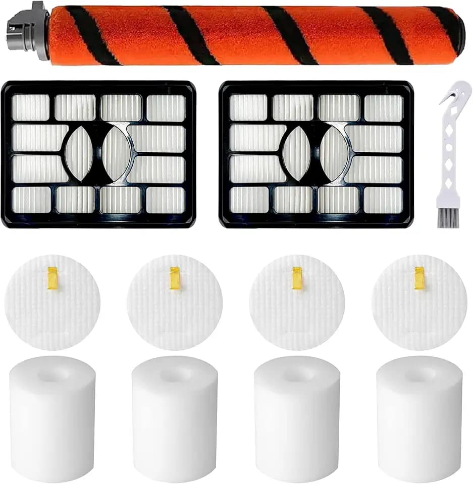 Hepa Foam & Felt Filter Brushroll Replacement Kit for Shark Rotator Professional Lift-away DuoClean Vacuum ZU780 ZU782 ZU785, Replaces Part # 1395FC831 & Xff500 & Xhf500