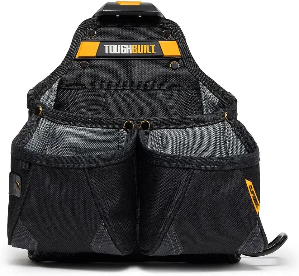 ToughBuilt – Werkzeugtasche für Zimmerleute – Organizer mit zahlreichen Fächern, strapazierfähig, Premiumqualität, langlebig – 9 Fächer, Hammerschlaufe – (TB-CT-02-DE)