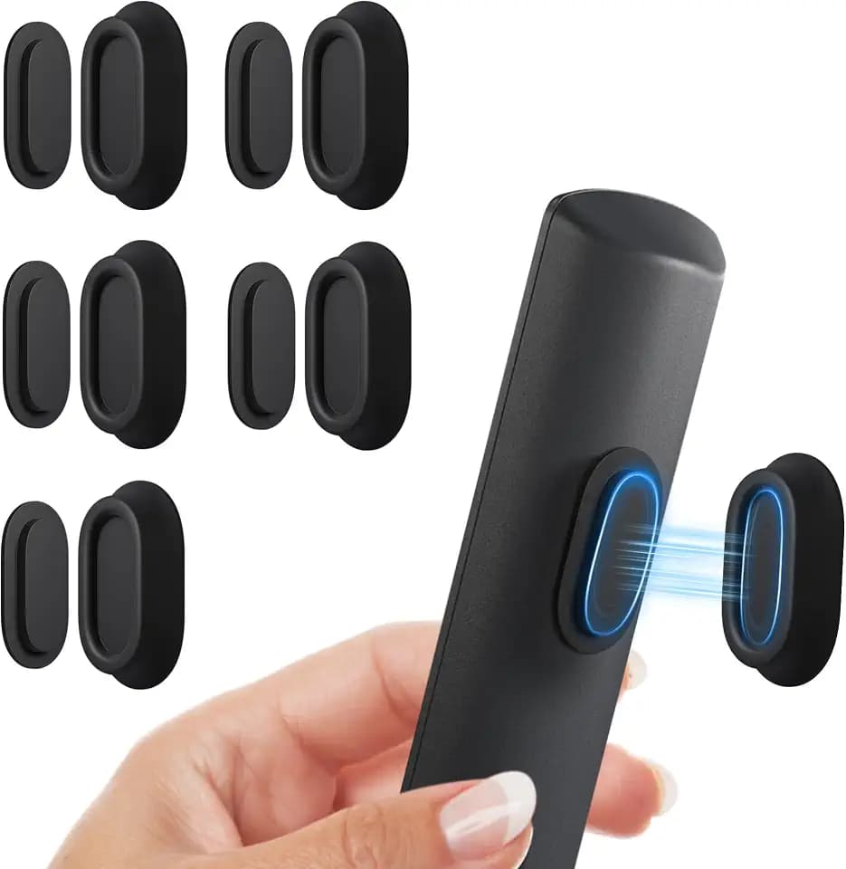 Magnetic Remote Control Holder Wall Mount for TV/Fan, 5Pack-Black