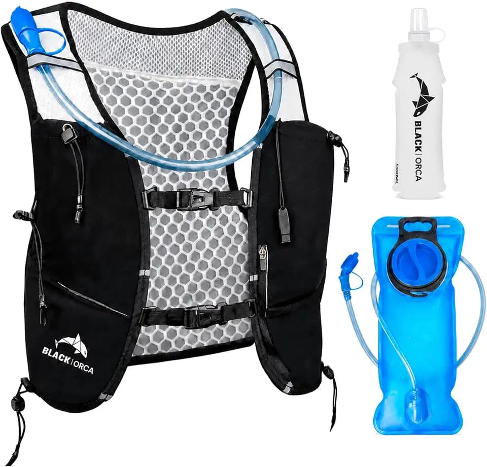 Men's Hydration Running Vest, 2L Bladder & 500ml Flask
