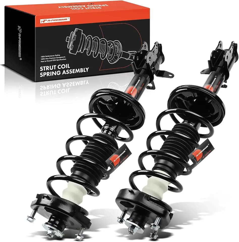 A-Premium Rear Complete Strut Assemblies with Coil Springs, Set of 2