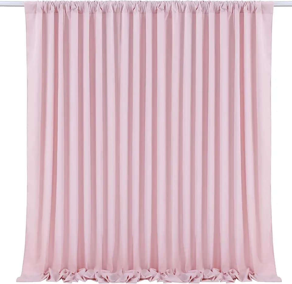 Dusty Rose Backdrop Curtains 10ftx10ft Wedding Polyester Photo Drapes