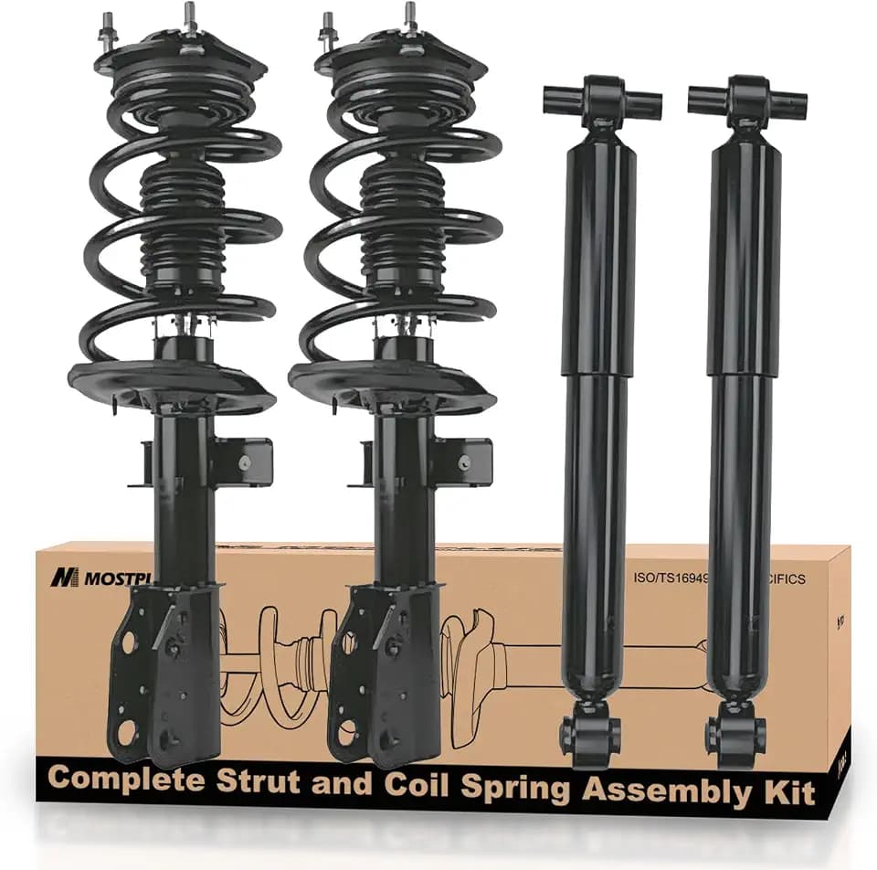 MOSTPLUS 349125 172518 Front Rear Complete Strut Spring Shock Absorber Compatible with 2009-2012 Chevy Traverse/2008-2012 Buick Enclave/2007-2012 GMC Acadia/2007-2010 Saturn Outlook - set of 4