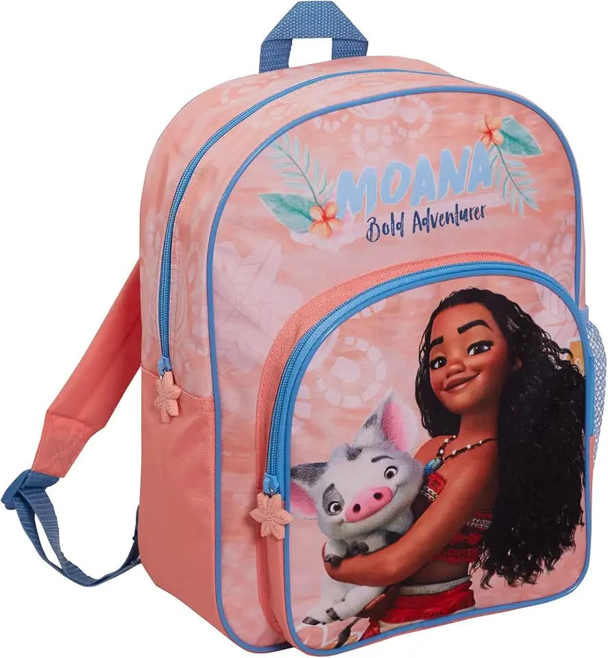 Disney Moana Bag Mädchen-Rucksack für Kinder, große Schultasche, Reisetasche, Sporttasche mit Getränkehalter
