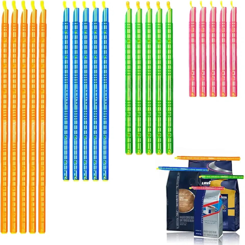 20 Stück Verschluss Klammern für Beutel, 29/23/19/13 cm Snacks Beutel Verschluss klammern, Festigkeitssiegel, Tasche Sealer Clips für Die Aufbewahrung von Lebensmitteln