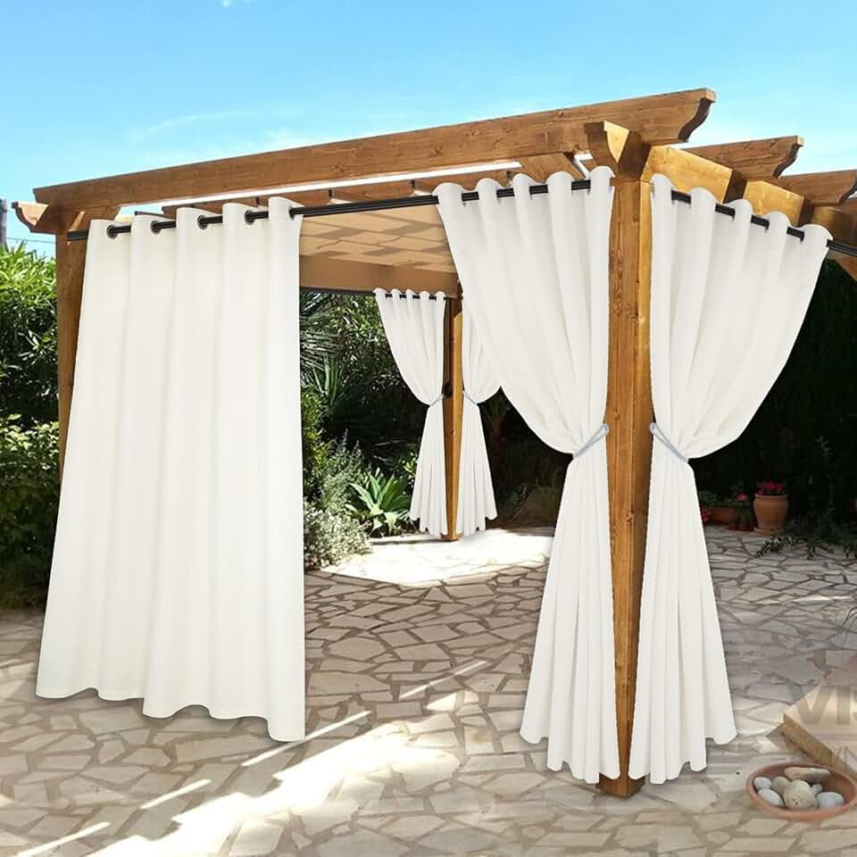 BONZER Waterproof Indoor/Outdoor Curtains for Patio Thermal Insulated Thick