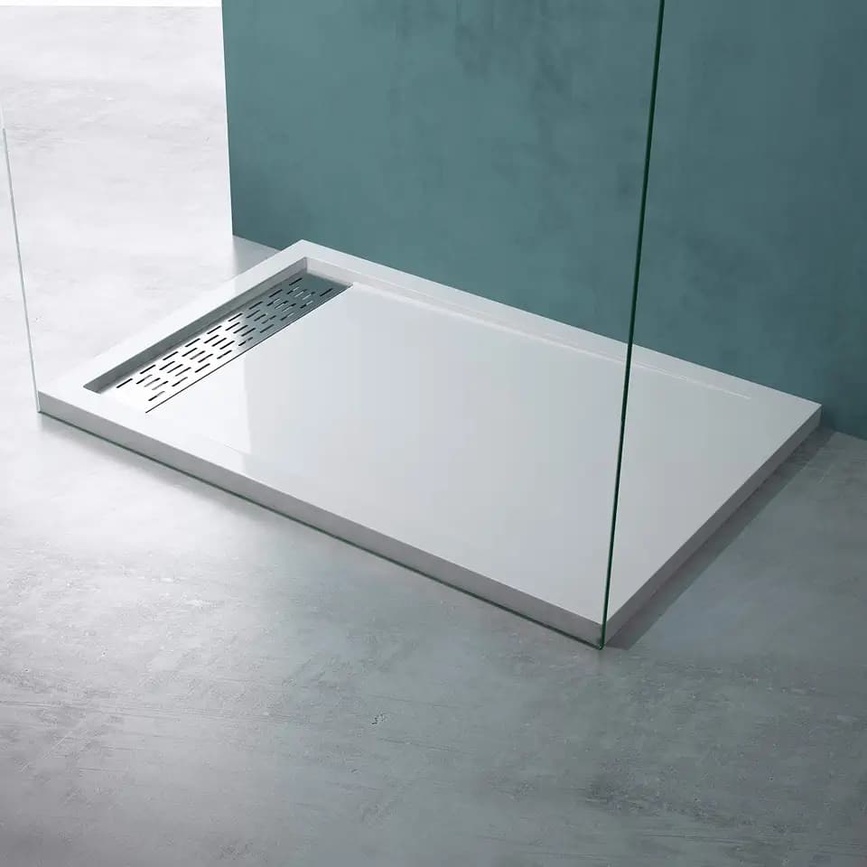 Duschwanne 80x120 Acryl-Wanne Recheckige Duschtasse Xetro04 Sehr flach und stabil, Duschboden