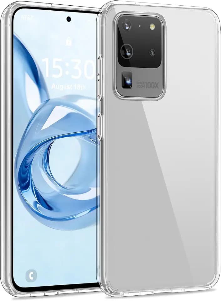 USLAI Case for Samsung Galaxy S20 Ultra, Anti-Yellowing, Clear