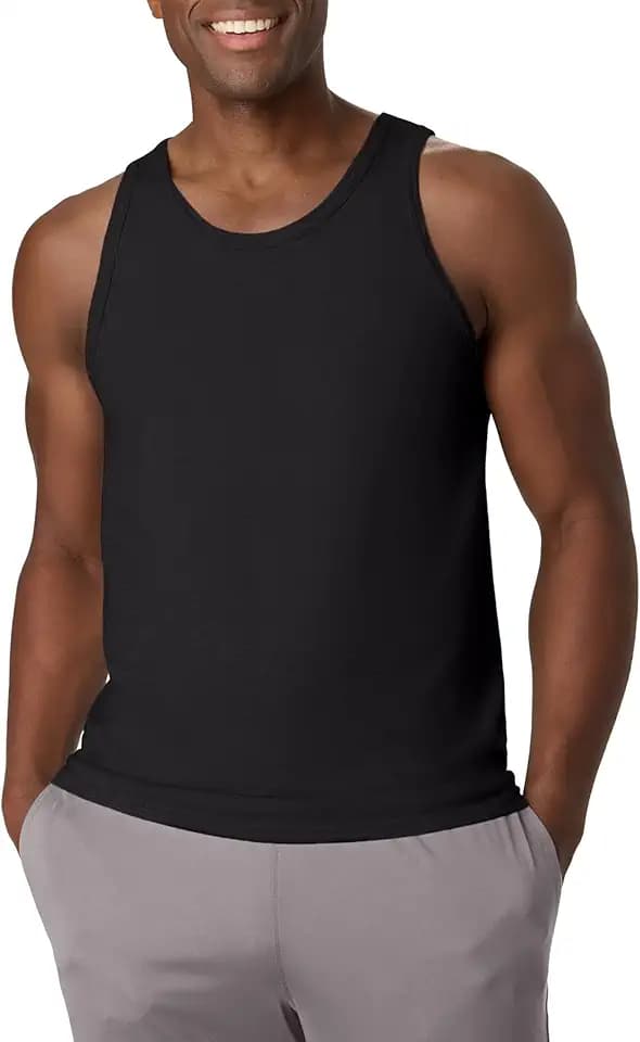 Hanes Men’s Performance Tank, X-Temp Moisture-Wicking Tank Top, Solid Colors, 2-Pack