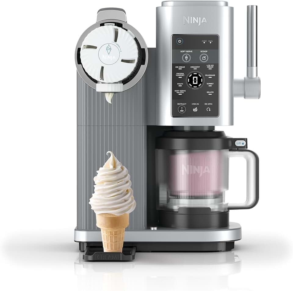 Ninja CREAMi Scoop & Swirl Eismaschine, 13 Funktionen, Platinsilber