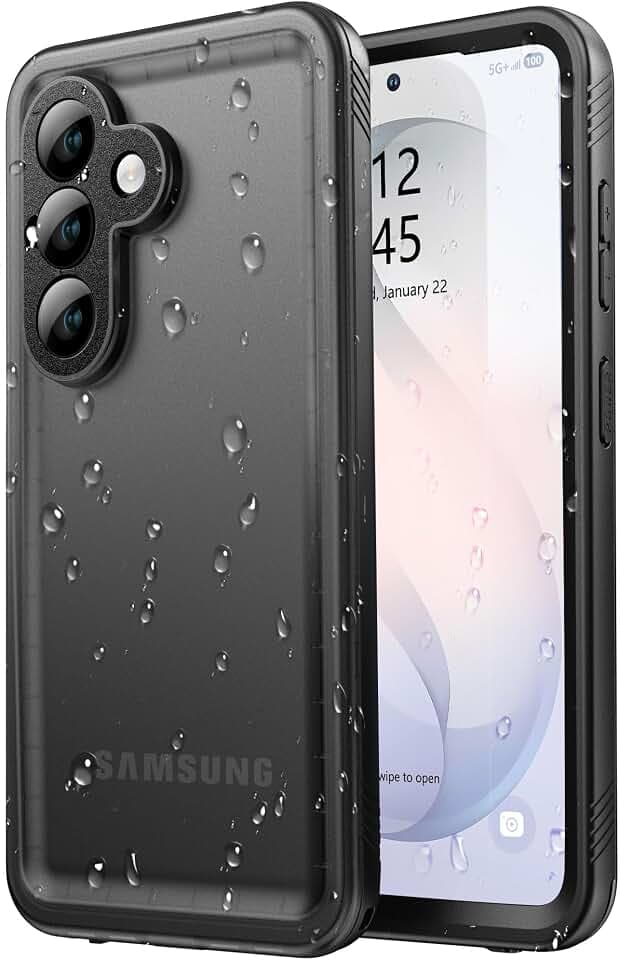 SPORTLINK for Samsung Galaxy S26 Waterproof Case IP68, Black, 6.3"