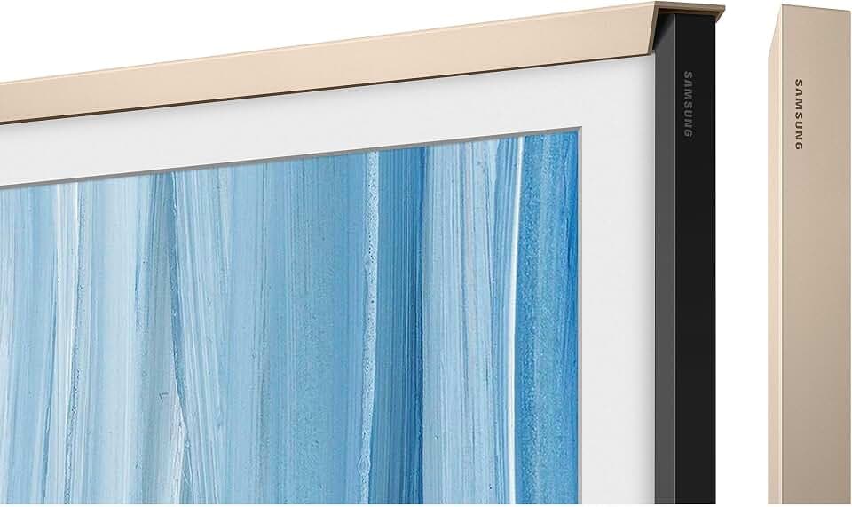 Samsung 75-Inch The Frame Customizable Bezel, Sand Gold Metal, 2026 Model