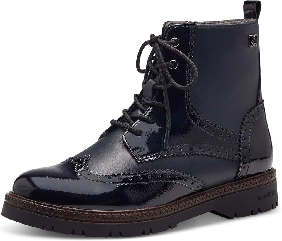 s.Oliver Damen Stiefeletten zum Schnüren mit Blockabsatz Herbst