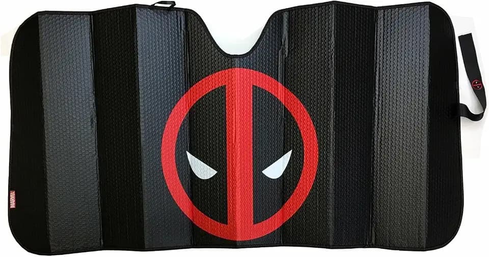 Plasticolor 003854R01 New Marvel X-Men Deadpool Car Truck Windshield Folding Sun Shade Large Size