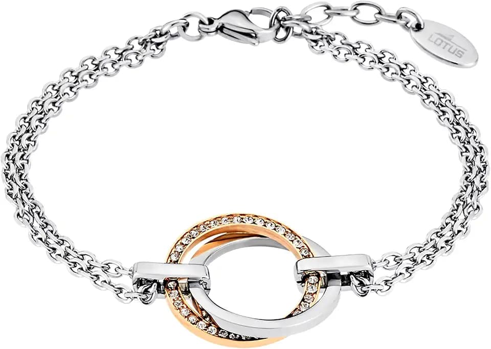 Lotus Style Damenarmband Edelstahl LS1780-2 Geometrisch - Elegantes, poliertes Armband mit feiner Verarbeitung 20,8 cm - Ideal als Geschenk zum Geburtstag - Besondere Anlässe