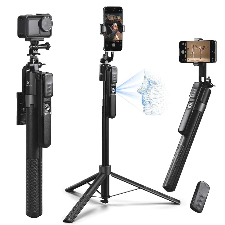 K&F CONCEPT 71“ Face Tracking Tripod, Auto Face Tracking Selfie Stick