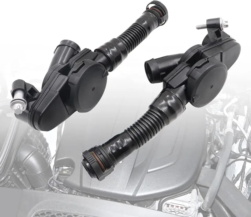XQSMWF 2PCS Left and Right Engine Crankcase Vent Valves Compatible with Porsche Cayenne Macan Panamera 2013-2018# 94610723077 94610722977