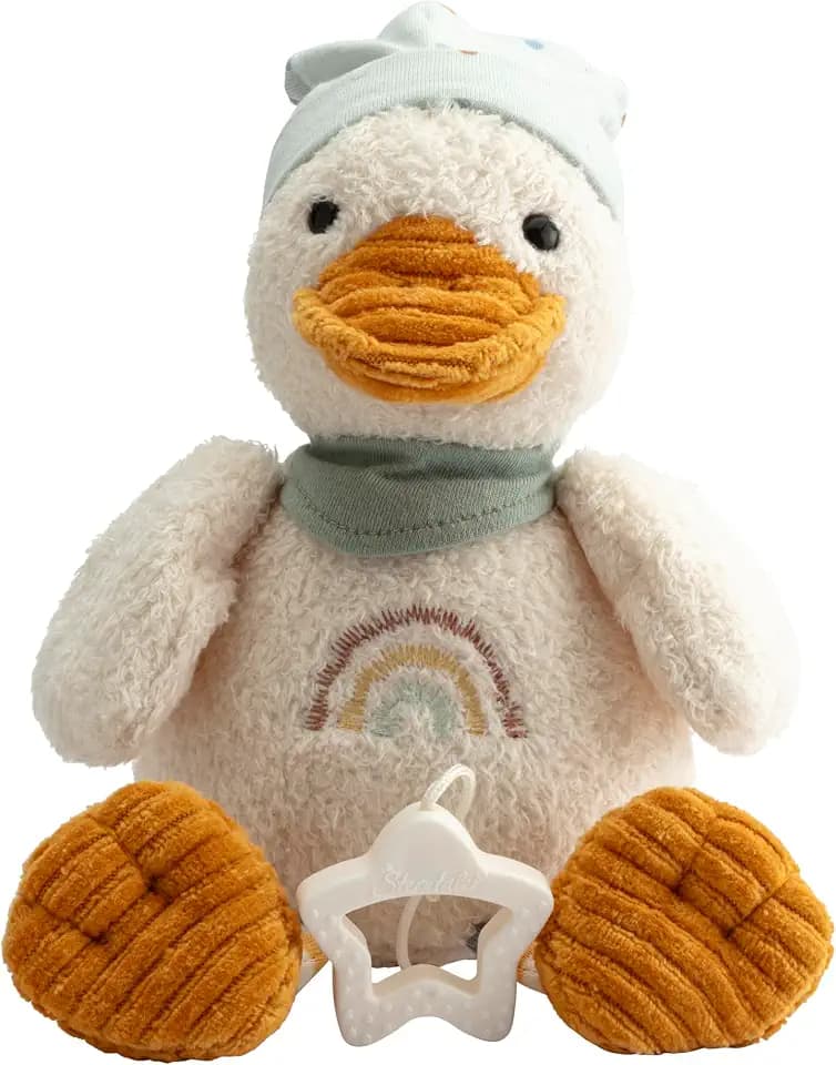 Sterntaler Spieluhr mittel Ente Edda Lou, Kuscheltier mit Einschlafhilfe für Jungen und Mädchen, Melodie Brahms Wiegenlied