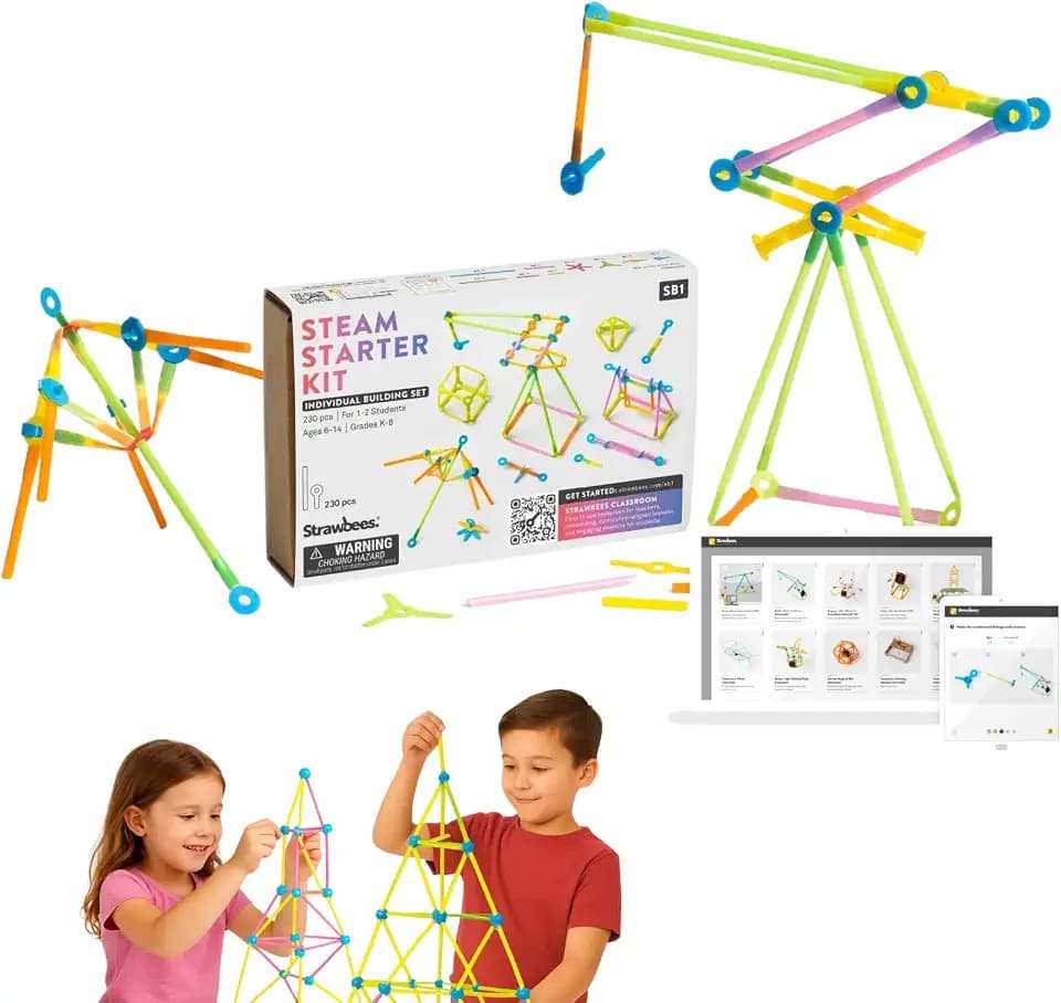Strawbees STEAM Starter Kit I Building Toys I Straws and Connectors