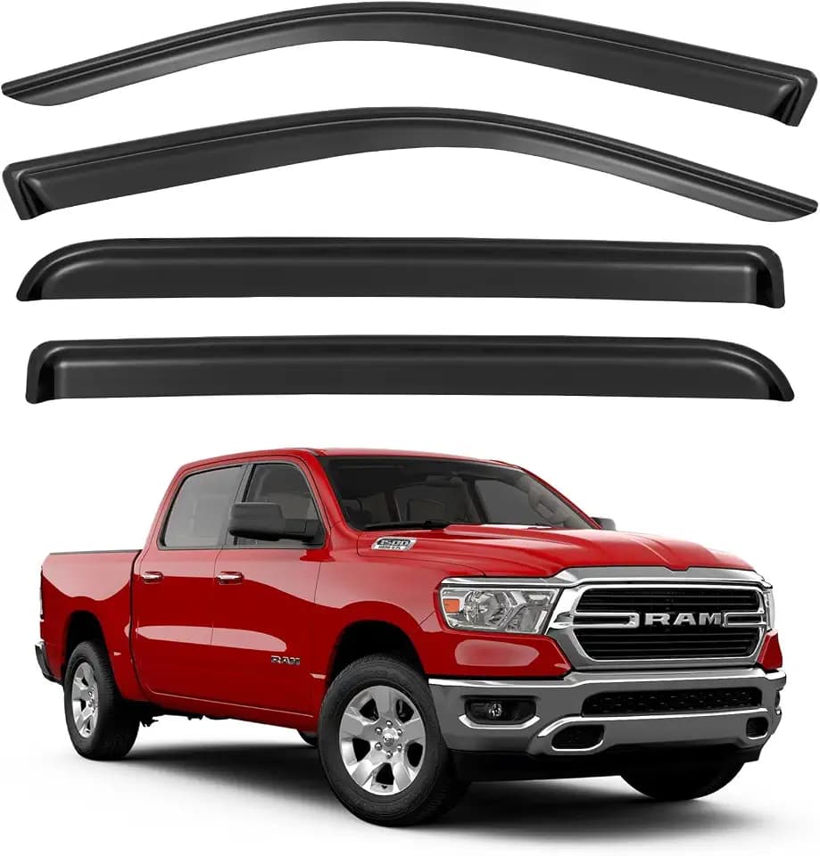 Window Visors Rain Guards for 2019-2026 Dodge Ram 1500 Crew Cab