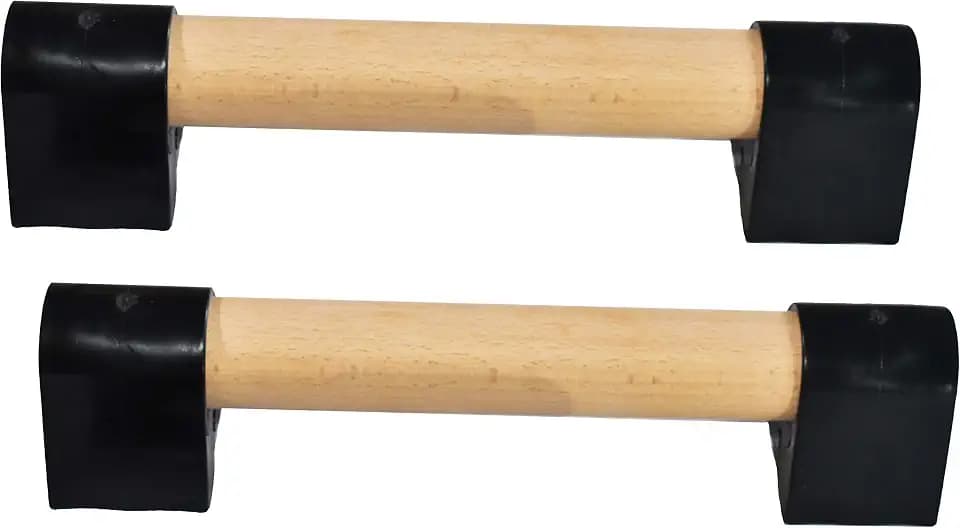 Wood Mini Parallettes Set for Gymnastics or Push up Bars. Portable.