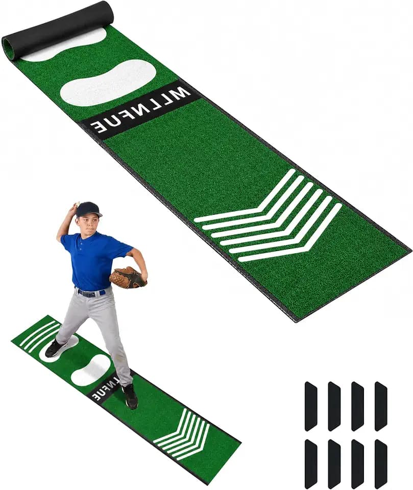 Softball Pitching Mat, Baseball Training Mat for Youth and Adults