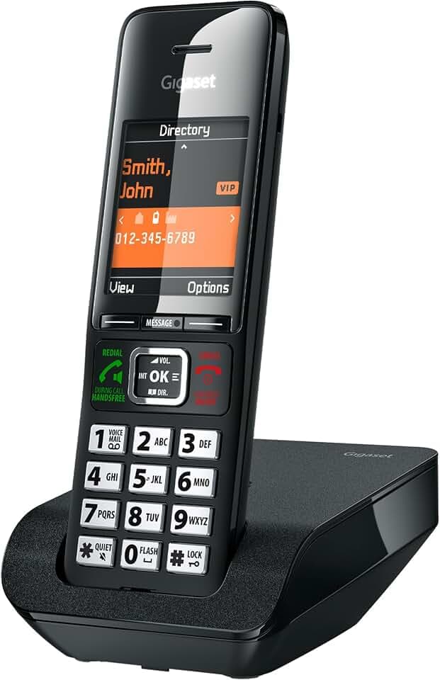 Gigaset Comfort 552 - Elegant Cordless Phone for DECT Base - Made in Germany - Hands-Free Function - Big Phone Book, Titanium-Black