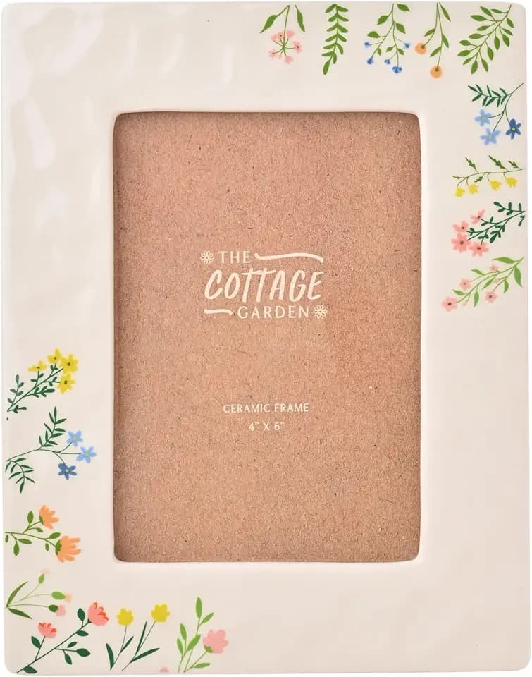 Widdop Bilderrahmen "Cottage Garden", Blumenmotiv, Keramikmaterial, botanischer Bilderrahmen, Geschenk für sie, Muttertagsgeschenk, 10,2 x 15,2 cm