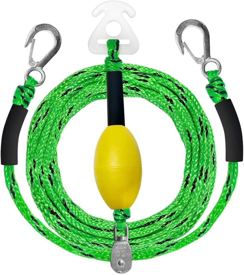 Self Centering Boat Tow Harness for Tubing & Wakeboarding – 3 Foam Floats Anti-Sink Design, Heavy Duty Tow Harness Kits for Pontoon, Jet Ski, Dinghy, 12ft/16ft/24ft