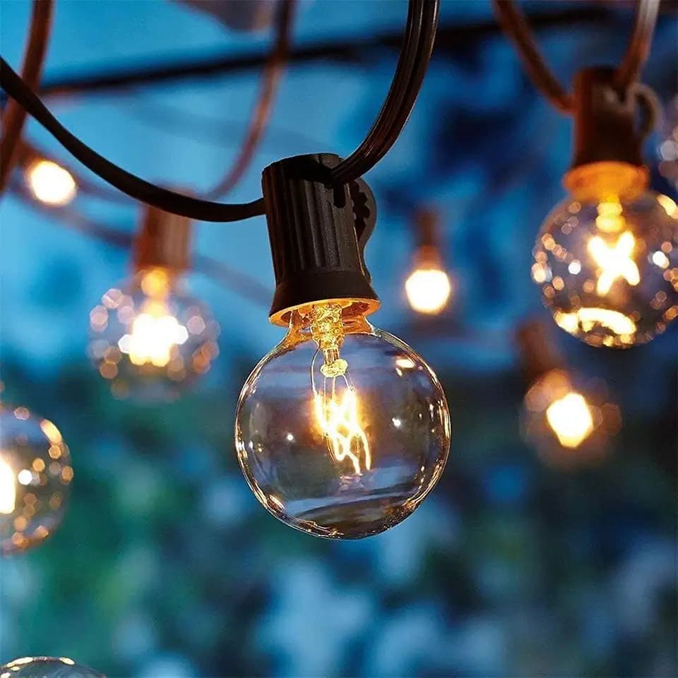 Abeja 50FT G40 Globe String Lights, Outdoor Patio Lights