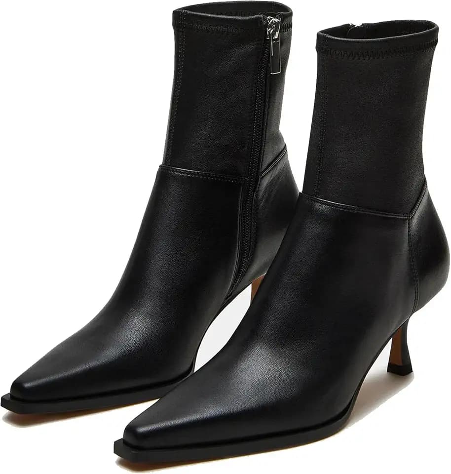 Ankle Boots for Women Kitten Heel Booties Short Boots