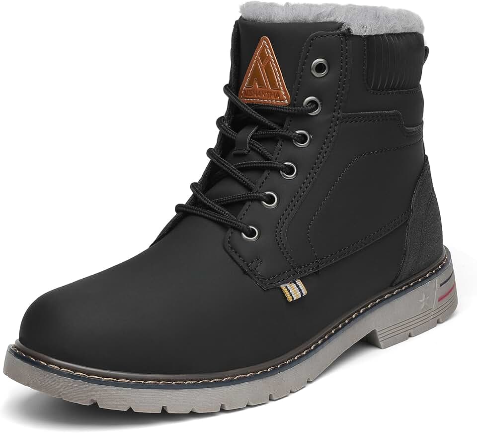 Mishansha Winterschuhe Herren | Warm gefüttert, Rutschfest