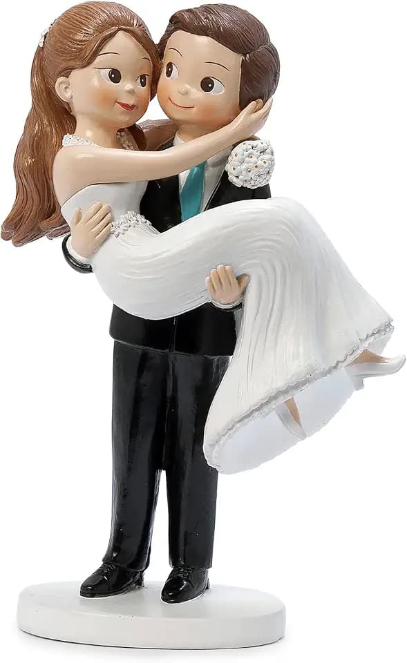 Mopec Y122 Pop&Fun Kuchenfigur Braut in Armen, 20 x 13,5 cm, mehrfarbig, groß