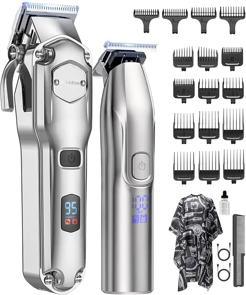 Jack&Rose Haarschneidemaschine und barttrimmer Set mit Kabellos für Männer