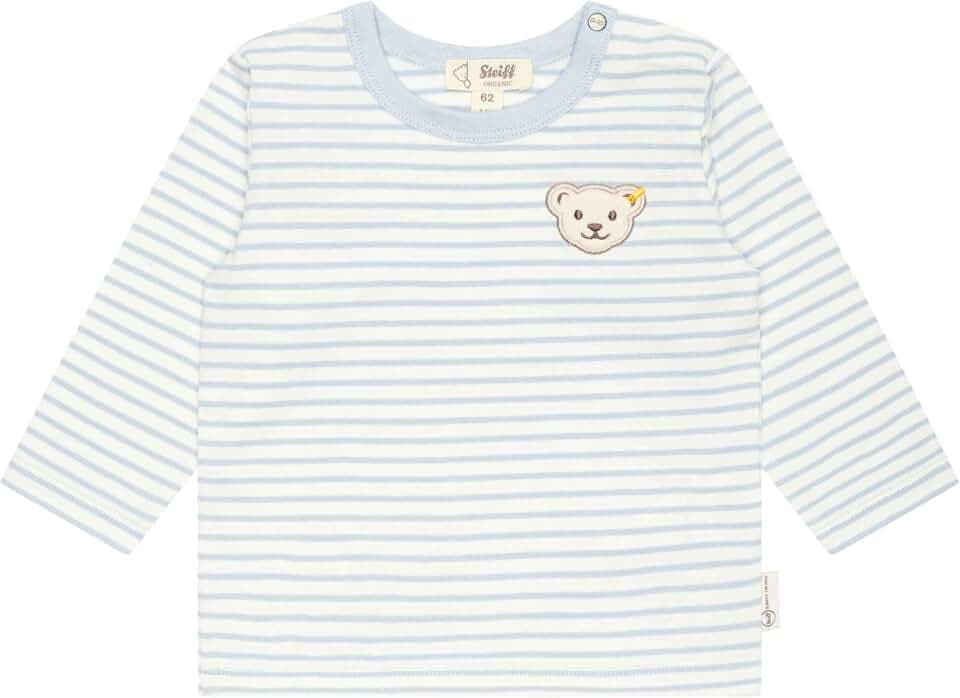 Steiff Unisex Baby Basic T-Shirt Langarm Gestreift T-Shirt (1er Pack)