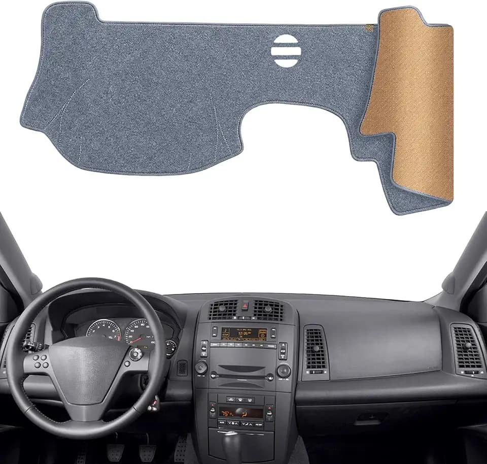 Dashboard Cover Dash Mat, Anti-Glare Carpet, Non-Slip Pad Sunshield Protector Fit for 2003 2004 2005 2006 2007 Ca-dillac CTS (for Left Hand Drive), Grey