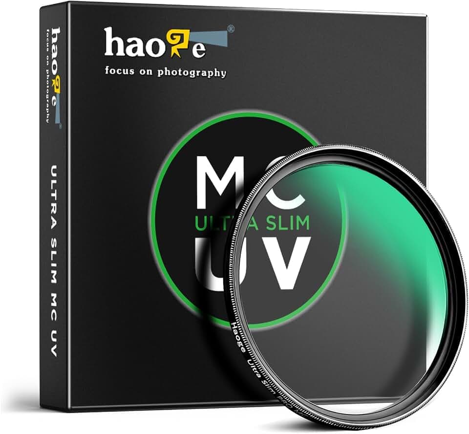 Haoge 49mm MC UV-Filter schlanker Linsenschutzrahmen mit mehrschichtigen Beschichtungen für 49mm Kameraobjektiv