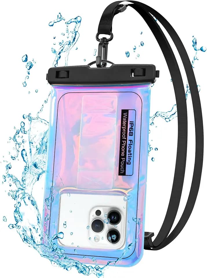 Floating Waterproof Phone Pouch - Dazzling Purple, Up to 7.5"