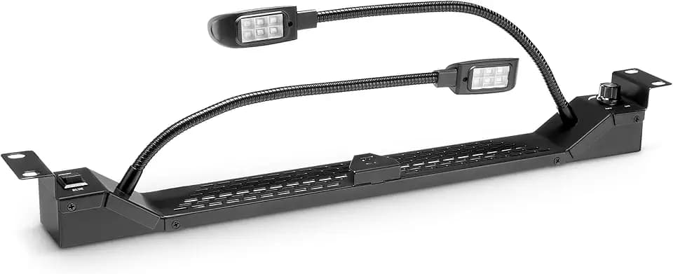 Adam Hall 87463 19" LED Rackleuchte 2-fach mit Dimmer