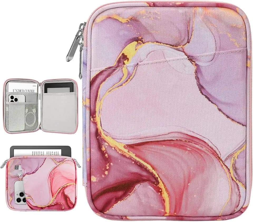 6-7 Inch Sleeve Case for Kindle and eReader, Cloudy Pink
