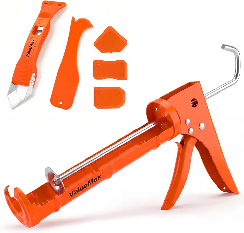ValueMax 10OZ Caulk Gun kit with Caulk Remover Tool (Orange)