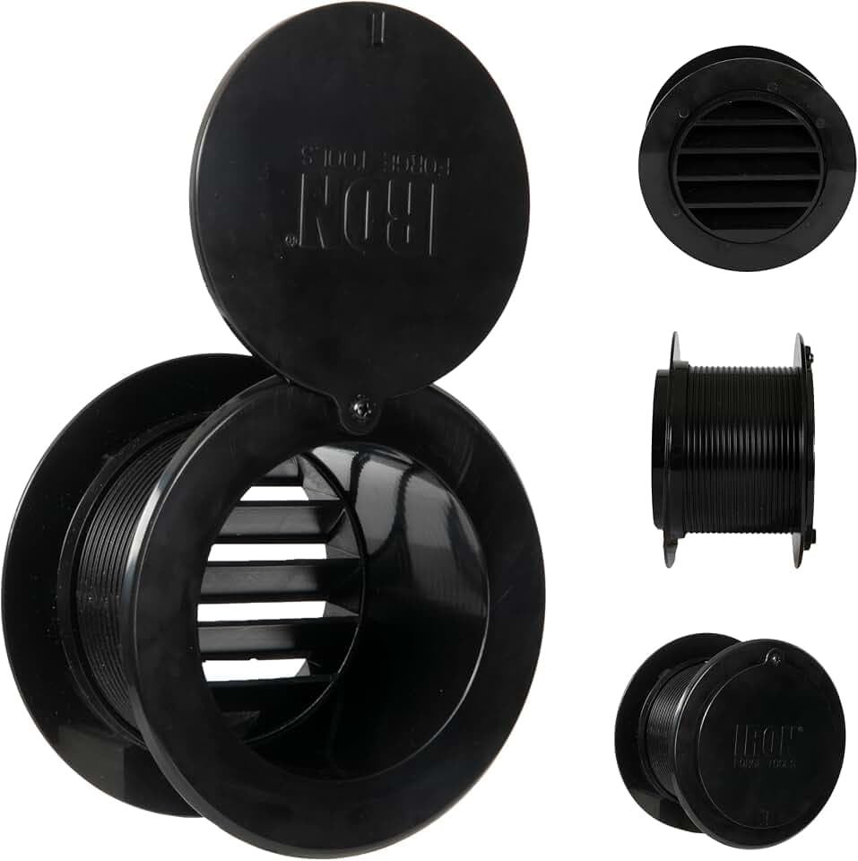 Iron Forge Tools Garage Door Vent Kit, 4 Inch Exhaust Port