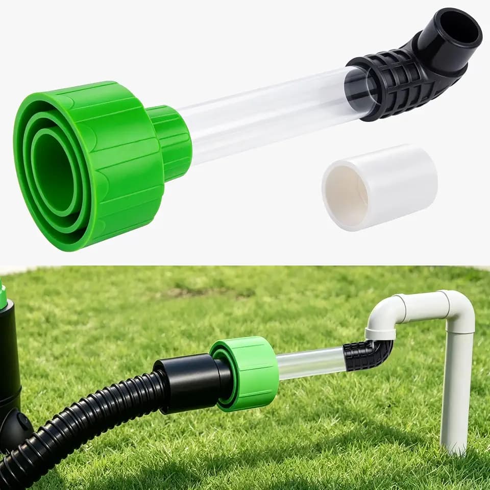 AC Drain Line Unclogger Tool, HVAC to PVC AC Drain Line Cleaner Adapter,Clear Visibility Evacuation Tool - Green (Green)