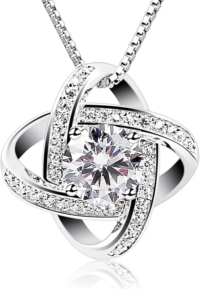 Damen-Halskette aus Sterlingsilber,925 Sterlingsilber,Geschenkbox