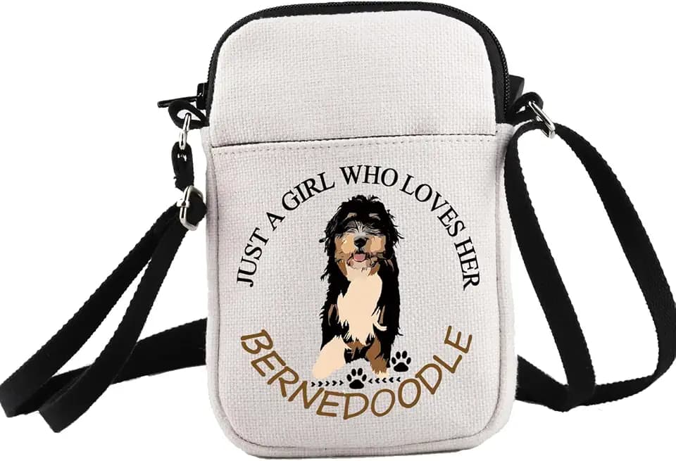 PXTIDY Bernedoodle Gifts Bernedoodles Lovers Crossbody Bag Bernedoodle Dog Mom Bag Doodle Lover Gift Dog Social Club Gifts